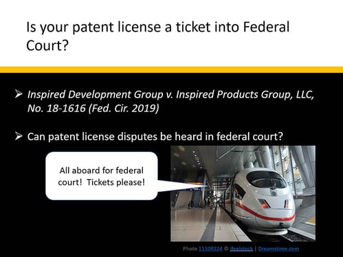 Is your patent license a ticket into federal court-1