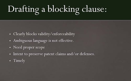 Settlement Agreements and blocking clauses-5
