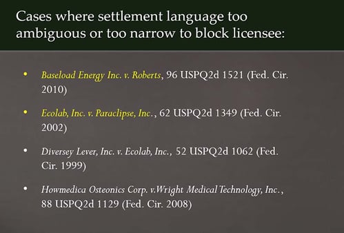 Settlement Agreements and blocking clauses-7